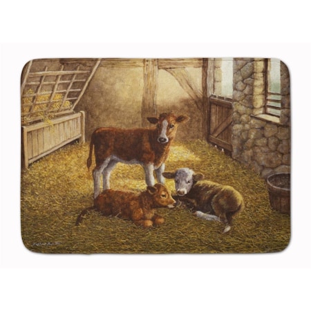Carolines Treasures Cows Calves in the Barn Machine Washable Memory Foam Mat BDBA0179RUG